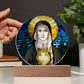Saint Clare of Assisi Acrylic Circle Plaque