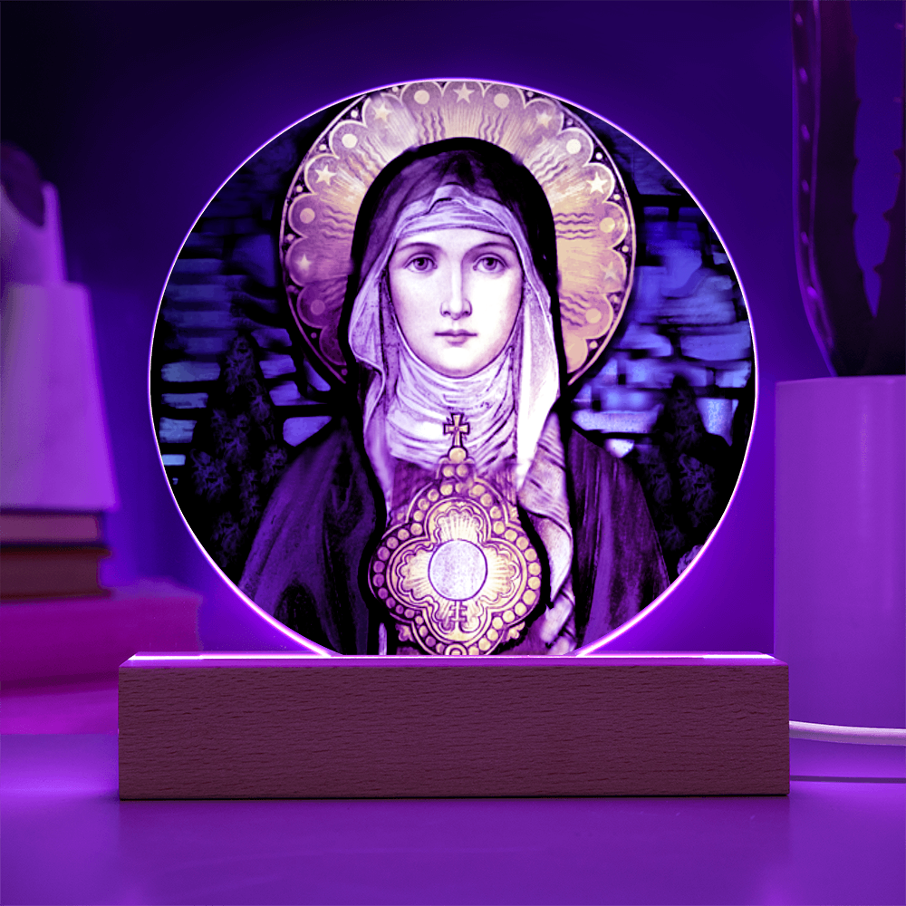 Saint Clare of Assisi Acrylic Circle Plaque