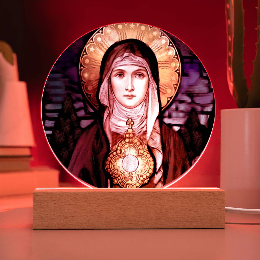 Saint Clare of Assisi Acrylic Circle Plaque