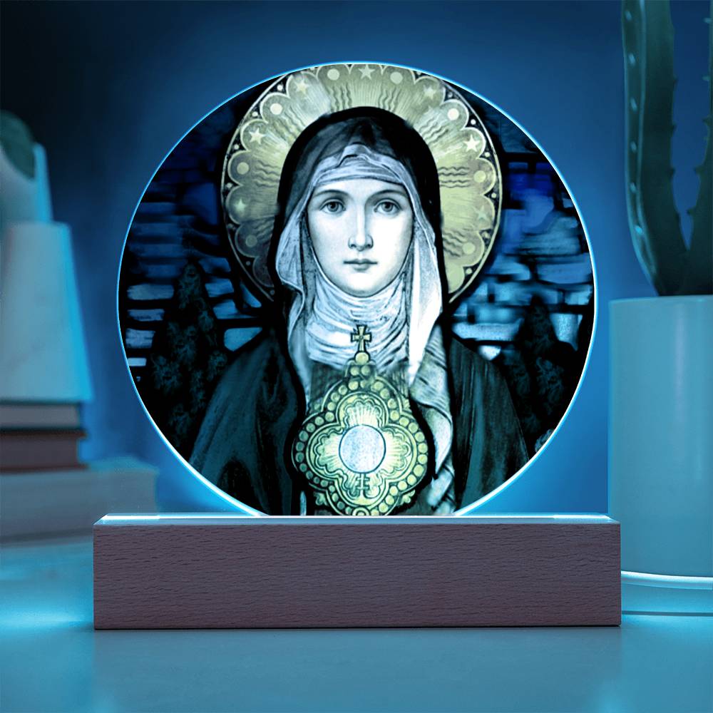 Saint Clare of Assisi Acrylic Circle Plaque