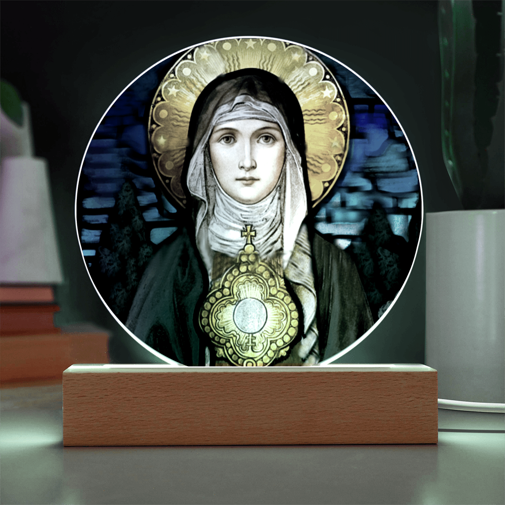 Saint Clare of Assisi Acrylic Circle Plaque