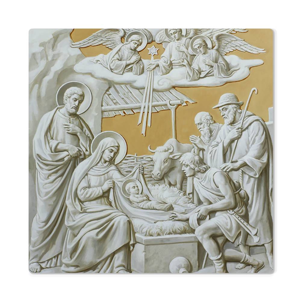Nativity scene metal print