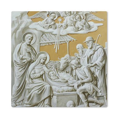 Nativity scene metal print