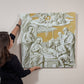 Nativity scene metal print