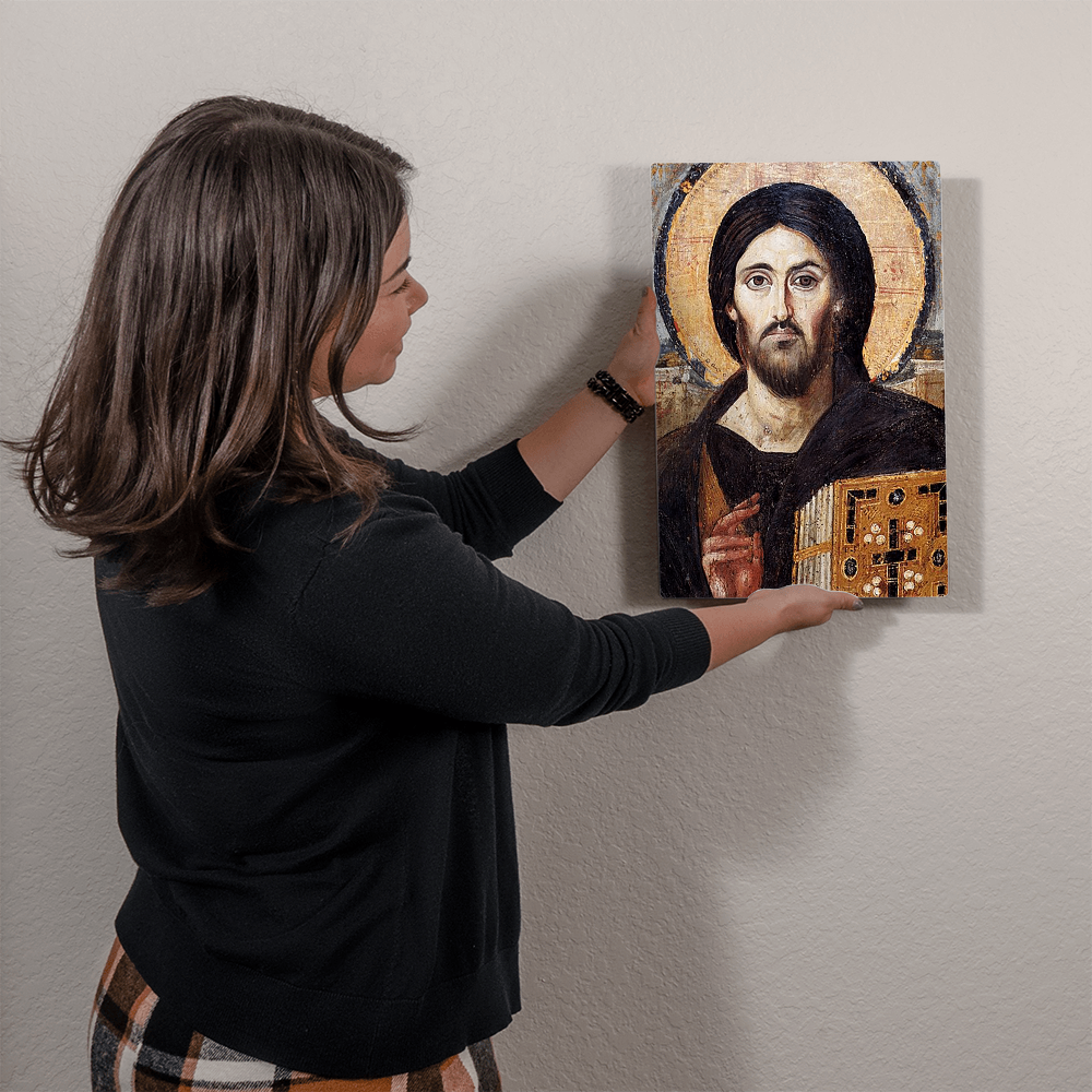 Christ Pantocratot of Sinai Orthodox Icon Metal Art Print