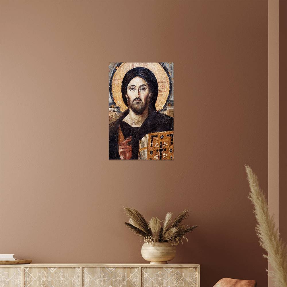 Christ Pantocratot of Sinai Orthodox Icon Metal Art Print