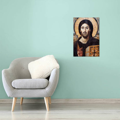 Christ Pantocratot of Sinai Orthodox Icon Metal Art Print