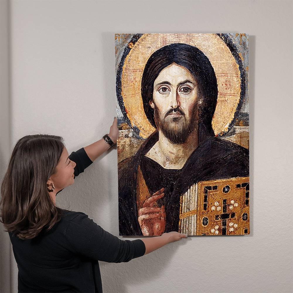 Christ Pantocratot of Sinai Orthodox Icon Metal Art Print