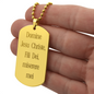 Jesu Christe Fili Dei Prayer engraved dog tg necklace