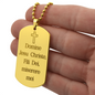 Domine Jesus Christe Latin {Cross] Engraved Dog Tag necklace
