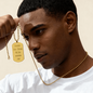 Jesu Christe Fili Dei Prayer engraved dog tg necklace