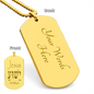 Name of Jesus in Hebrew  engraved dog tag necklace