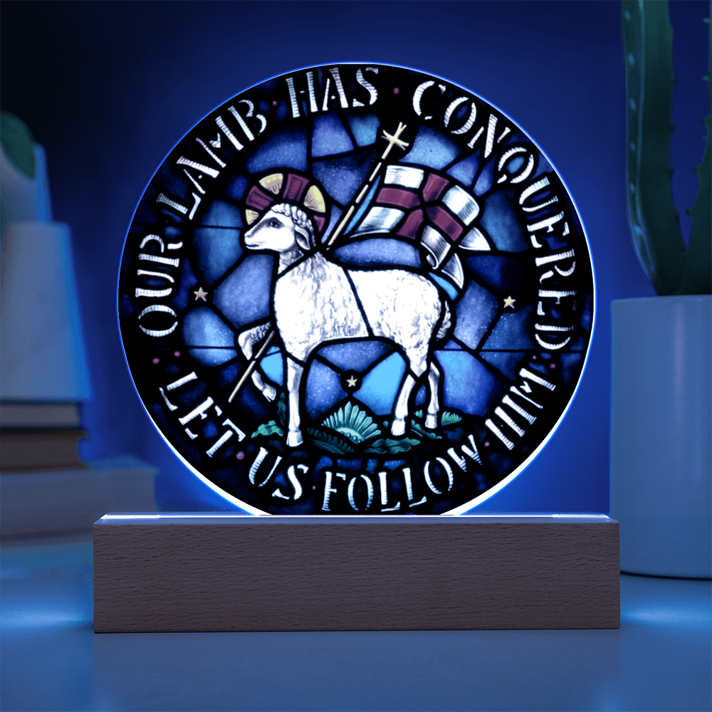 Lamb og God Agnus Dei Acrylic Circle Plaque