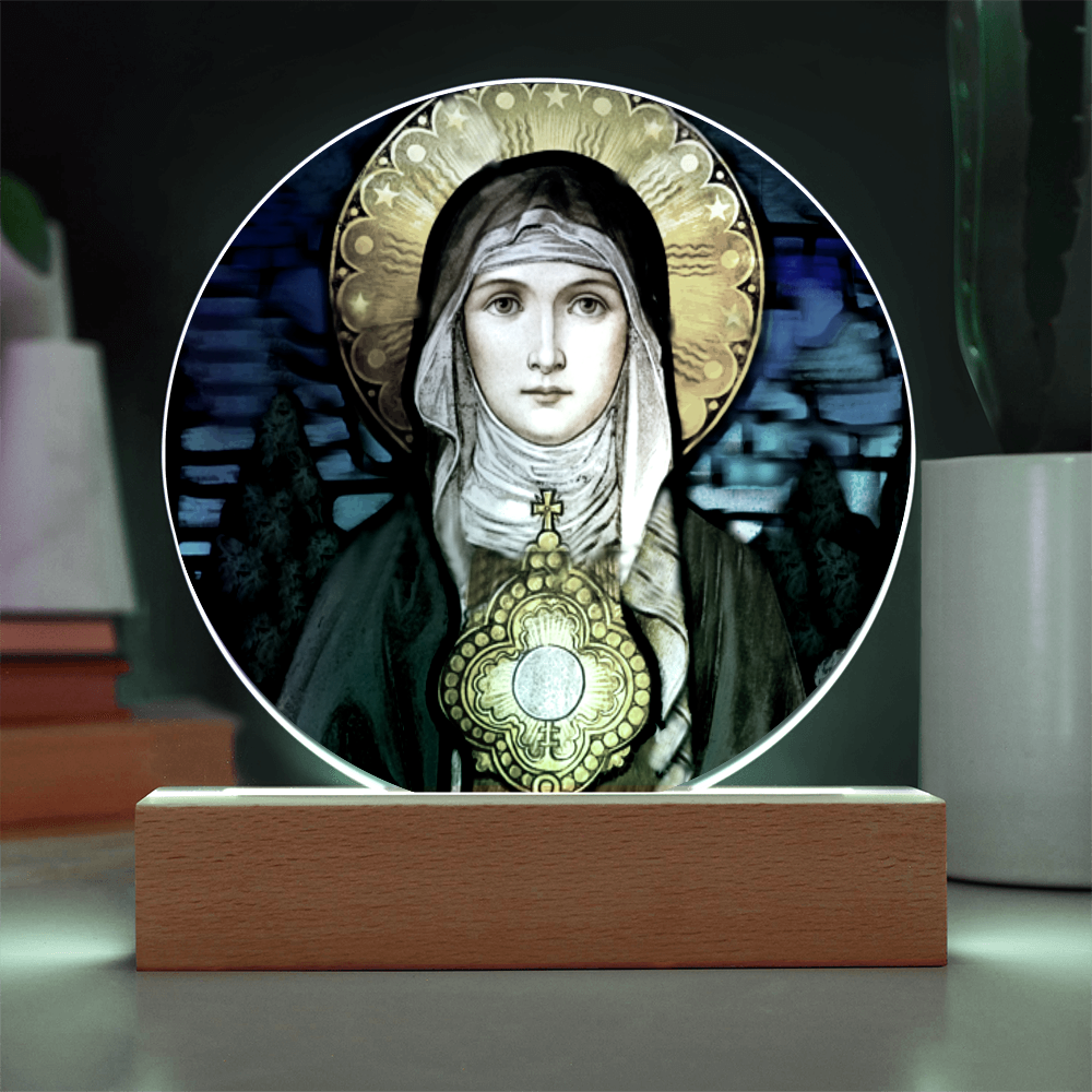 Saint Clare of Assisi Acrylic Circle Plaque