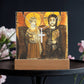 Christ and Abbot Menas  Acrylic & Stainless Steel Cross Necklace