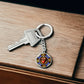 Sacred Heart Circle 300 dpi ShineOn Circle Pendant Keychain