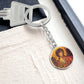 Archangel Michael circle pendant keychain