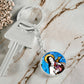 saint-therese of lisieux circle pendant necklace_artwork_original_artwork Graphic Circle Keychain NEW