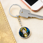 Saint Clare of Assisi luxury keychain