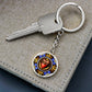 Sacred Heart Circle 300 dpi ShineOn Circle Pendant Keychain