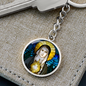 Saint Clare of Assisi luxury keychain