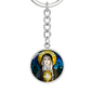 Saint Clare of Assisi luxury keychain