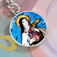 saint-therese of lisieux circle pendant necklace_artwork_original_artwork Graphic Circle Keychain NEW