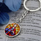 the-sacred heart of jesus christ pendant necklace_artwork_original_artwork Graphic Circle Keychain NEW