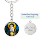 Saint Clare of Assisi luxury keychain