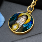 Saint Clare of Assisi luxury keychain