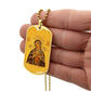 Seven Sorrows Mary dog tag necklace