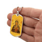 Seven Sorrows Mary dog tag necklace