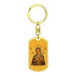 Virgin Mary Seven Spades dog tag keychain