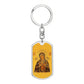 Virgin Mary Seven Spades dog tag keychain