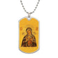 Seven Sorrows Mary dog tag necklace