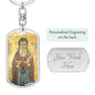 Saint Anthony Abbot, St Anthony of Desert, St Anthony of Egypt, Parton Saint Farmers, Patron Saint of Pets, Patron of Livestock, keychain