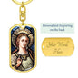 Saint Cecilia keychain, Patron of Music, Patron of Musicians, Personalised Gift, Gift for Musician, Gift for Music Lover, Gift for Poet,