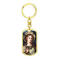 Saint Cecilia keychain, Patron of Music, Patron of Musicians, Personalised Gift, Gift for Musician, Gift for Music Lover, Gift for Poet,