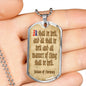 All shall be well, Julian Divine Love, Divine Love Quote, Baptism Gift Girl, Personalised Gift, Godparent Gift, Military Dog Tag Necklace