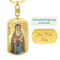 Saint Anthony Abbot, St Anthony of Desert, St Anthony of Egypt, Parton Saint Farmers, Patron Saint of Pets, Patron of Livestock, keychain