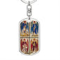 Archangel Michael, Archangel Gabriel, Archangel Raphael, Archangel Uriel, Baptism Gift Girl, Personalised Gift, Military Dog Tag Keychain