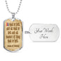 All shall be well, Julian Divine Love, Divine Love Quote, Baptism Gift Girl, Personalised Gift, Godparent Gift, Military Dog Tag Necklace