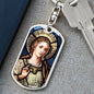 Saint Cecilia keychain, Patron of Music, Patron of Musicians, Personalised Gift, Gift for Musician, Gift for Music Lover, Gift for Poet,