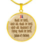 All shall be well, Julian Divine Love, Divine Love Quote, Baptism Gift Girl, Personalised Gift, Godparent Gift, Godmother Gift, Necklace