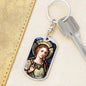 Saint Cecilia keychain, Patron of Music, Patron of Musicians, Personalised Gift, Gift for Musician, Gift for Music Lover, Gift for Poet,