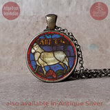 Aries Necklace, Aries Keychain, Aries Birthday Gift, Aries Sign Gift, Zodiac Birthday Gift, Zodiac Sign Necklace, Zodiac Sign Keychain