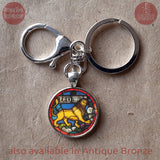 Leo Necklace, Leo Keychain, Leo Birthday Gift, Leo Sign Gift, Zodiac Birthday Gift, Zodiac Sign Necklace, Zodiac Sign Keychain, Leo Zodiac