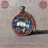 Capricorn Necklace, Capricorn Keychain, Capricorn Birthday Gift, Capricorn Sign Gift, Zodiac Birthday Gift, Zodiac Necklace, Zodiac Keychain