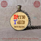 Verso L’Alto, To The Highest, Blessed Pier Giorgio Frassati quote pendant necklace or keychain, Confirmation gift, Baptism Gift, Christening