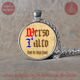 Verso L’Alto, To The Highest, Blessed Pier Giorgio Frassati quote pendant necklace or keychain, Confirmation gift, Baptism Gift, Christening